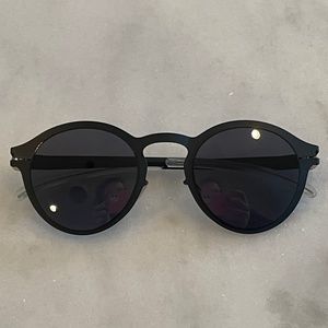 Mykita Harlow Sunglasses, Indigo with Brilliant Blue Solid lenses